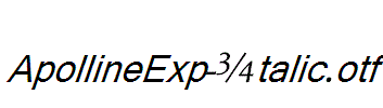 ApollineExp-Italic