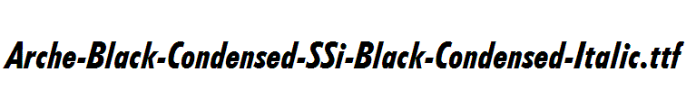 Arche-Black-Condensed-SSi-Black-Condensed-Italic