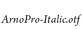 ArnoPro-Italic