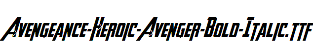 Avengeance-Heroic-Avenger-Bold-Italic