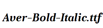 Aver-Bold-Italic