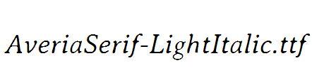 AveriaSerif-LightItalic