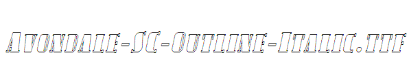 Avondale-SC-Outline-Italic