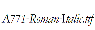 A771-Roman-Italic