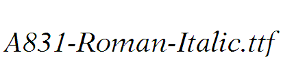 A831-Roman-Italic