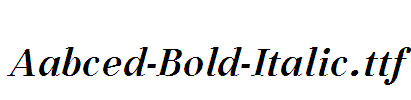 Aabced-Bold-Italic