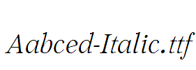 Aabced-Italic