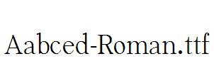 Aabced-Roman