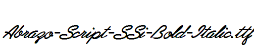 Abrazo-Script-SSi-Bold-Italic