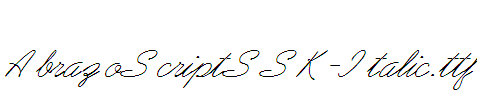 AbrazoScriptSSK-Italic