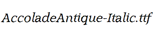 AccoladeAntique-Italic