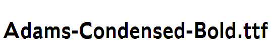 Adams-Condensed-Bold