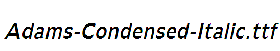 Adams-Condensed-Italic