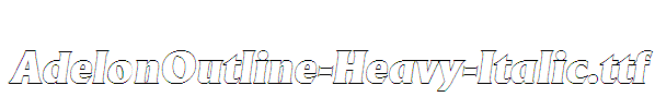 AdelonOutline-Heavy-Italic