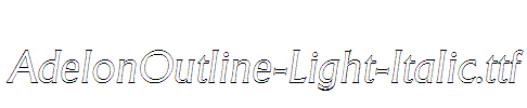 AdelonOutline-Light-Italic