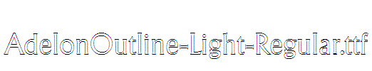 AdelonOutline-Light-Regular