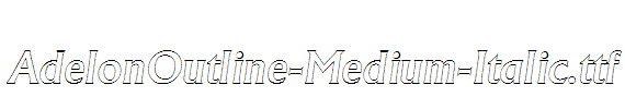 AdelonOutline-Medium-Italic