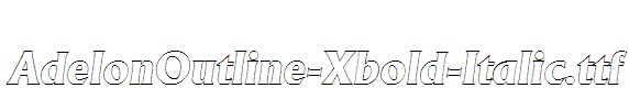 AdelonOutline-Xbold-Italic