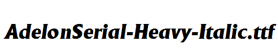 AdelonSerial-Heavy-Italic