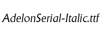 AdelonSerial-Italic