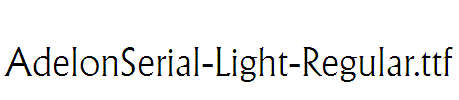 AdelonSerial-Light-Regular