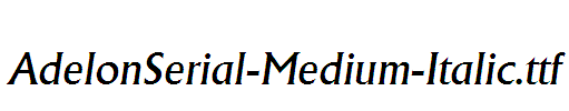 AdelonSerial-Medium-Italic