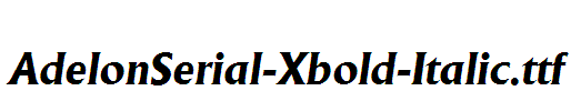 AdelonSerial-Xbold-Italic