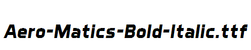 Aero-Matics-Bold-Italic