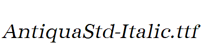 AntiquaStd-Italic