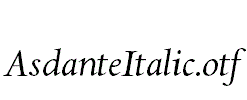 AsdanteItalic