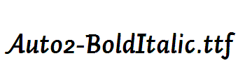 Auto2-BoldItalic