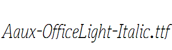 Aaux-OfficeLight-Italic