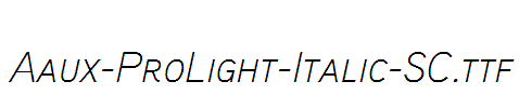 Aaux-ProLight-Italic-SC