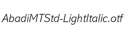 AbadiMTStd-LightItalic