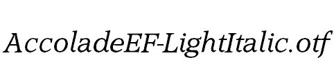 AccoladeEF-LightItalic