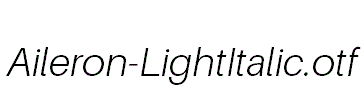 Aileron-LightItalic