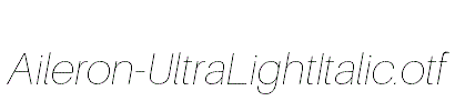 Aileron-UltraLightItalic