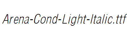 Arena-Cond-Light-Italic