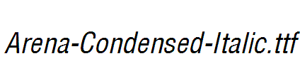 Arena-Condensed-Italic