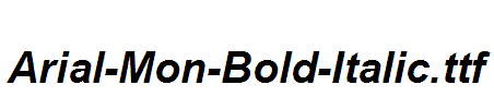 Arial-Mon-Bold-Italic