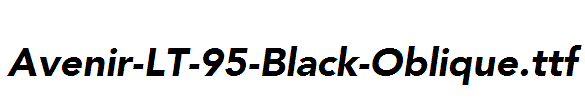 Avenir-LT-95-Black-Oblique