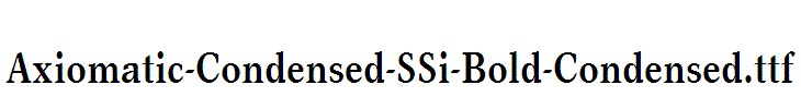 Axiomatic-Condensed-SSi-Bold-Condensed