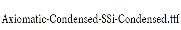 Axiomatic-Condensed-SSi-Condensed