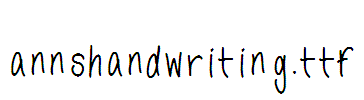 annshandwriting