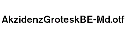 AkzidenzGroteskBE-Md