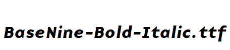 BaseNine-Bold-Italic