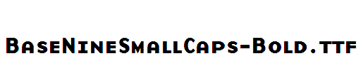 BaseNineSmallCaps-Bold