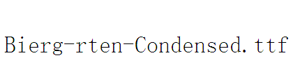 Bierg-rten-Condensed