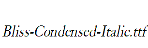 Bliss-Condensed-Italic