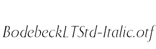 BodebeckLTStd-Italic